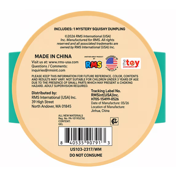 RMS Crazy Fun Mystery Squishy Tie Dye Dumpling Stress Ball, 1pc