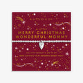 Christmas A Little 'Merry Christmas Wonderful Mommy' Bracelet In Silver Plating