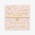 Christmas A Little 'Merry Christmas Teacher' Bracelet In Gold-Tone Plating