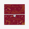 Christmas A Little 'Family Is The Heart Of Christmas' Bracelet In Silver Plating