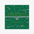 Christmas A Little 'Merry Christmas Wonderful Grandma' Bracelet In Silver Plating