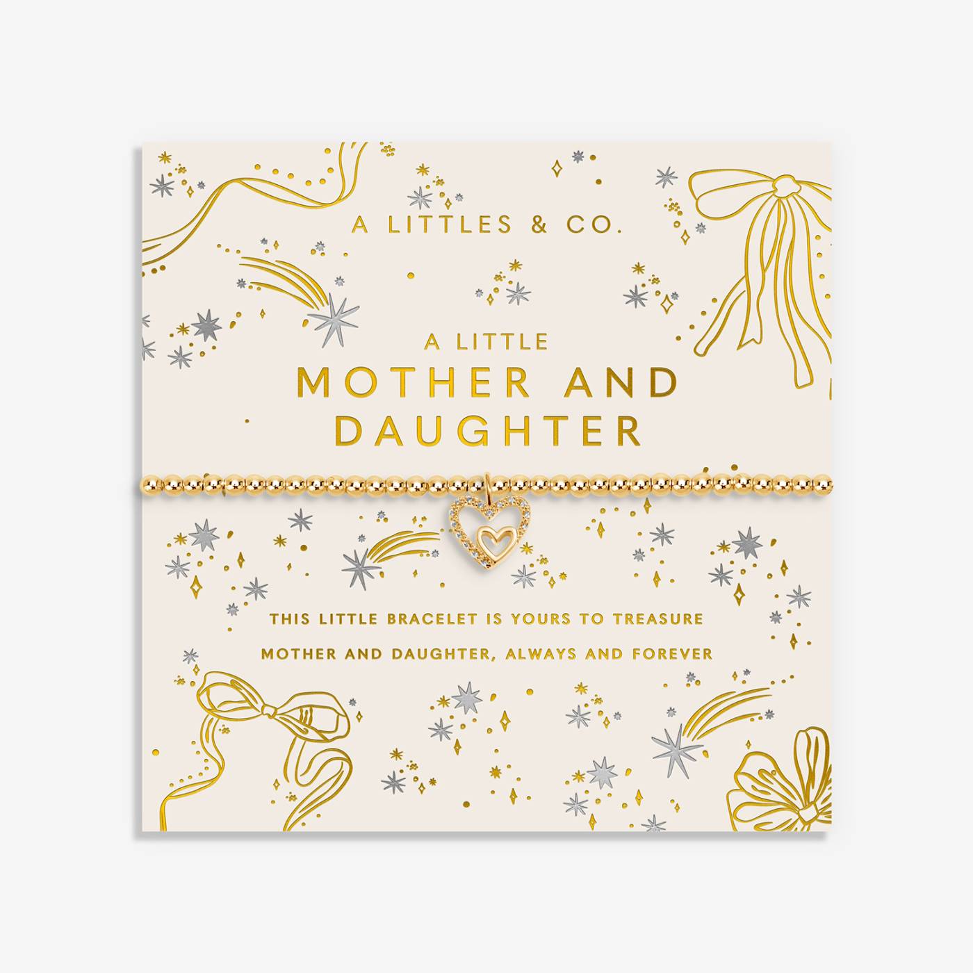 Christmas A Little 'Mother And Daughter' Bracelet In Gold-Tone Plating