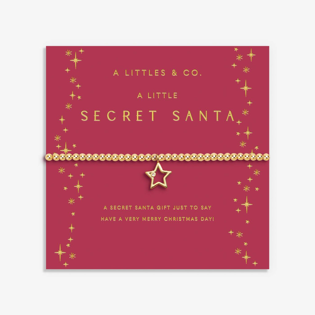 Christmas A Little 'Secret Santa' Bracelet In Gold-Tone Plating