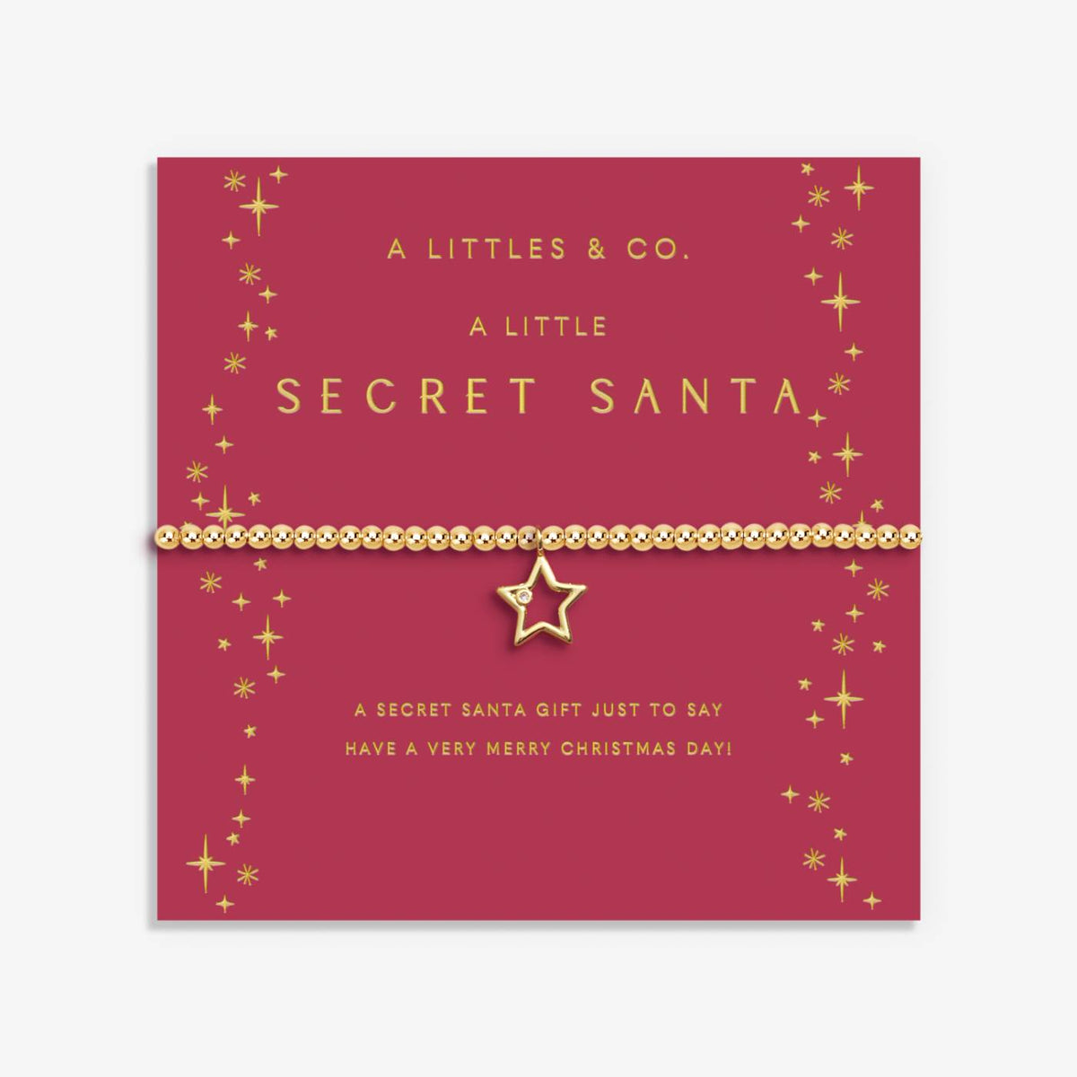 Christmas A Little 'Secret Santa' Bracelet In Gold-Tone Plating