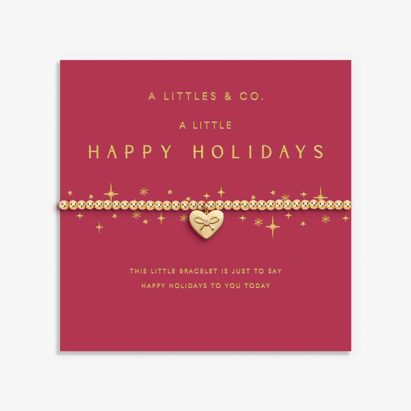 Christmas A Little 'Happy Holidays' Bracelet In Gold-Tone Plating