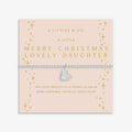 Christmas A Little 'Merry Christmas Lovely Daughter' Bracelet In Silver Plating