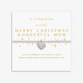 Christmas A Little 'Merry Christmas Wonderful Mom' Bracelet In Silver Plating