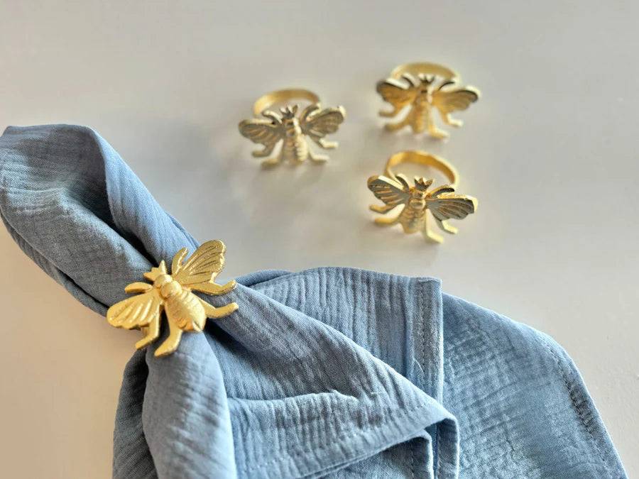 Bee Napkin Rings set of 4