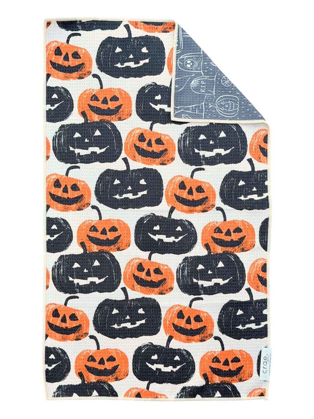 Crae Midnight Pumpkins: Reversible Hand Towel