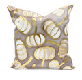 Golden White Falling Pumpkins Pillow