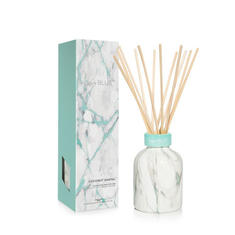 COCONUT SANTAL MODERN MARBLE PETITE REED DIFFUSER, 5.7 fl oz