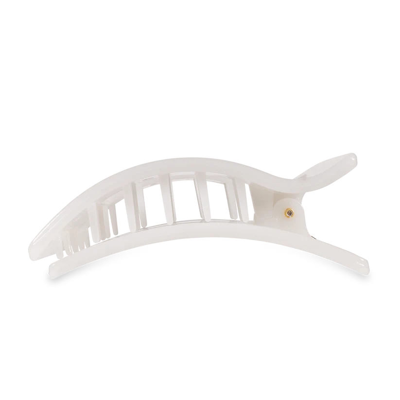 Coconut White Large Flat Rectangle Hair Clip