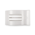 Coconut White Medium Flat Rectangle Hair Clip