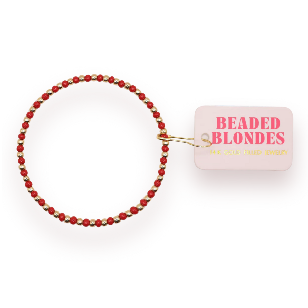 Beaded Blondes - Demi Bracelet in Crimson Red
