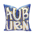 Gold Foil Blue Auburn Pillow