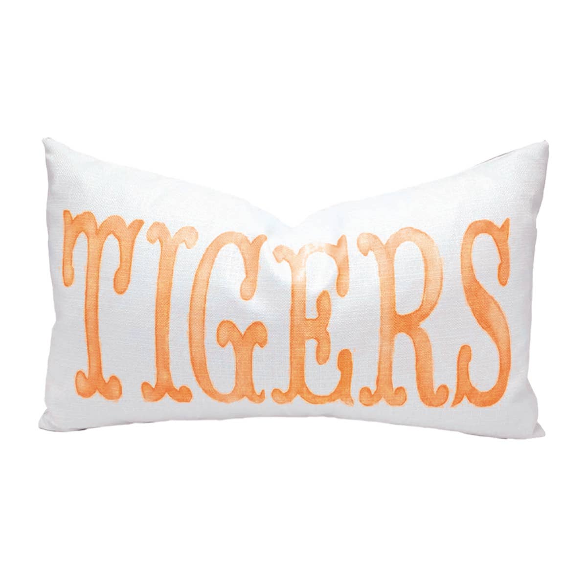 Custom Orange Watercolor Tigers Pillow