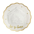Gold Edge Nativity Platter