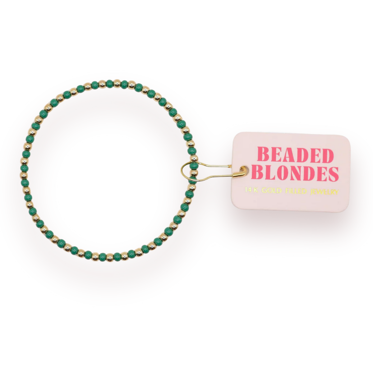 Beaded Blondes - Demi Bracelet in Dark Green