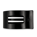 Jet Black Large Flat Rectangle Hair Clip
