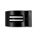 Jet Black Medium Flat Rectangle Hair Clip