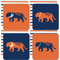 Spirit Tiger in Navy Coasters Set/4