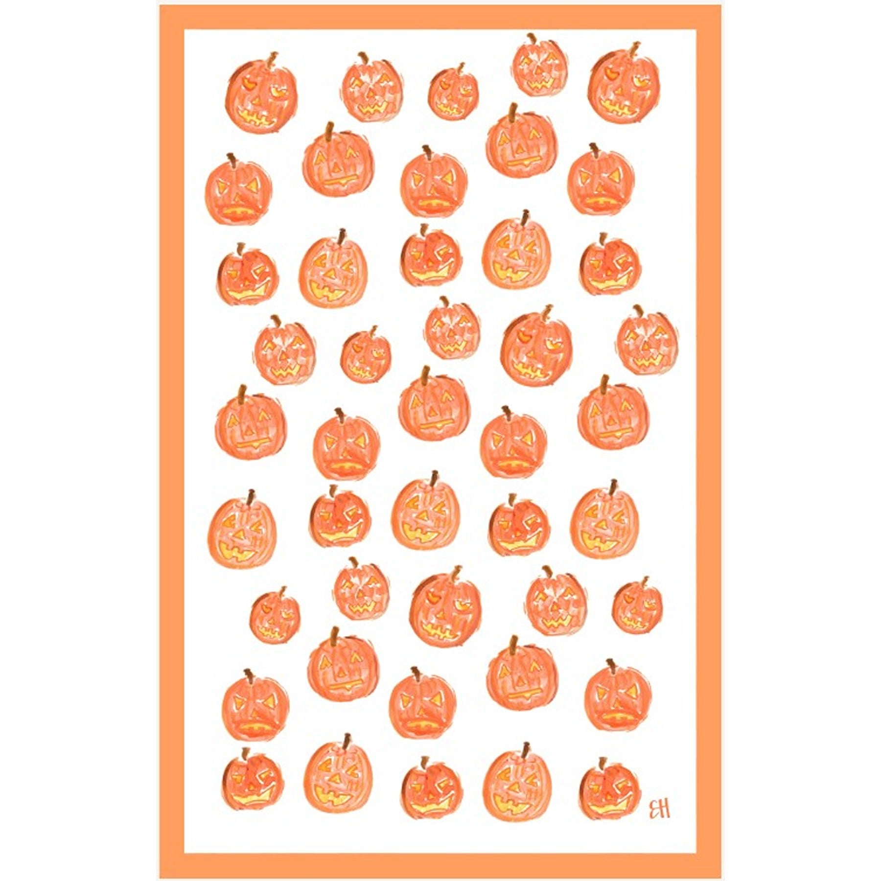 Pumpkin Patch Double Sided Tea Towel