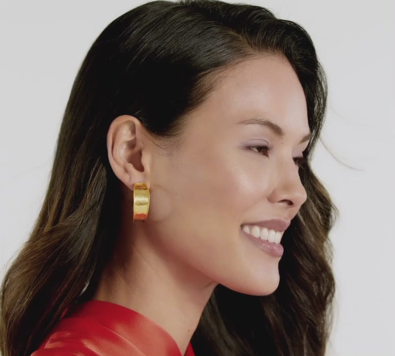 Savoy Hoop Gold Earrings