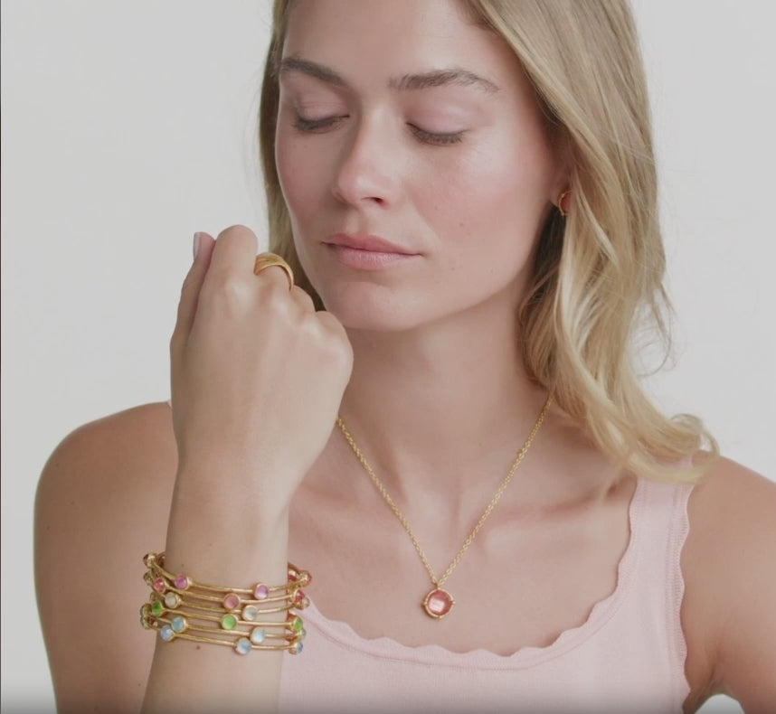 Milano Luxe Bangle-Iridescent Clear