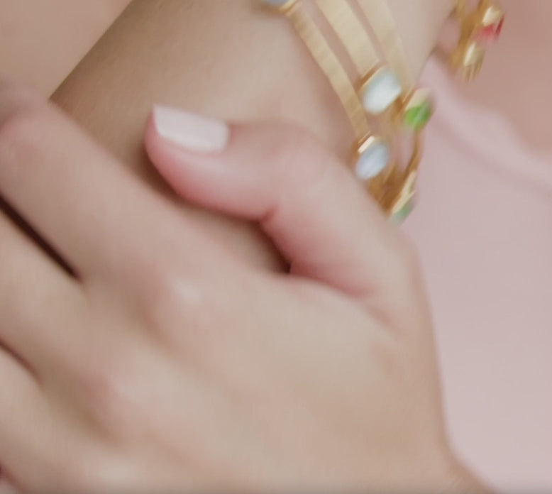 Milano Luxe Bangle-Pearl