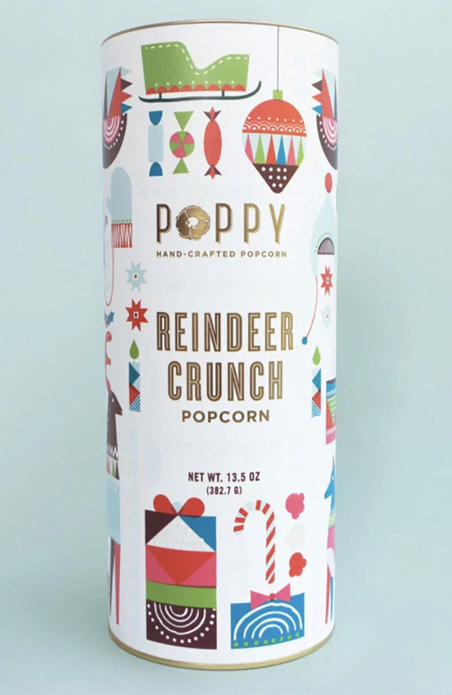 Poppy Reindeer Crunch Holiday Cylinder