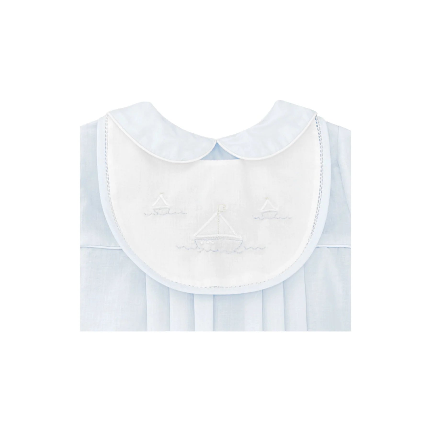 Romper with Sailboat Embroidery -Newborn size