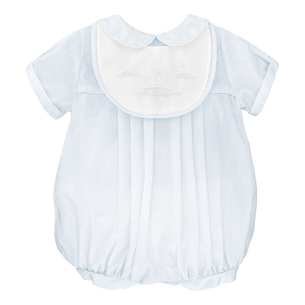 Romper with Sailboat Embroidery -Newborn size