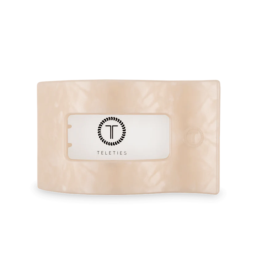 Soft Surf Large Flat Rectangle Hair Clip – Tan
