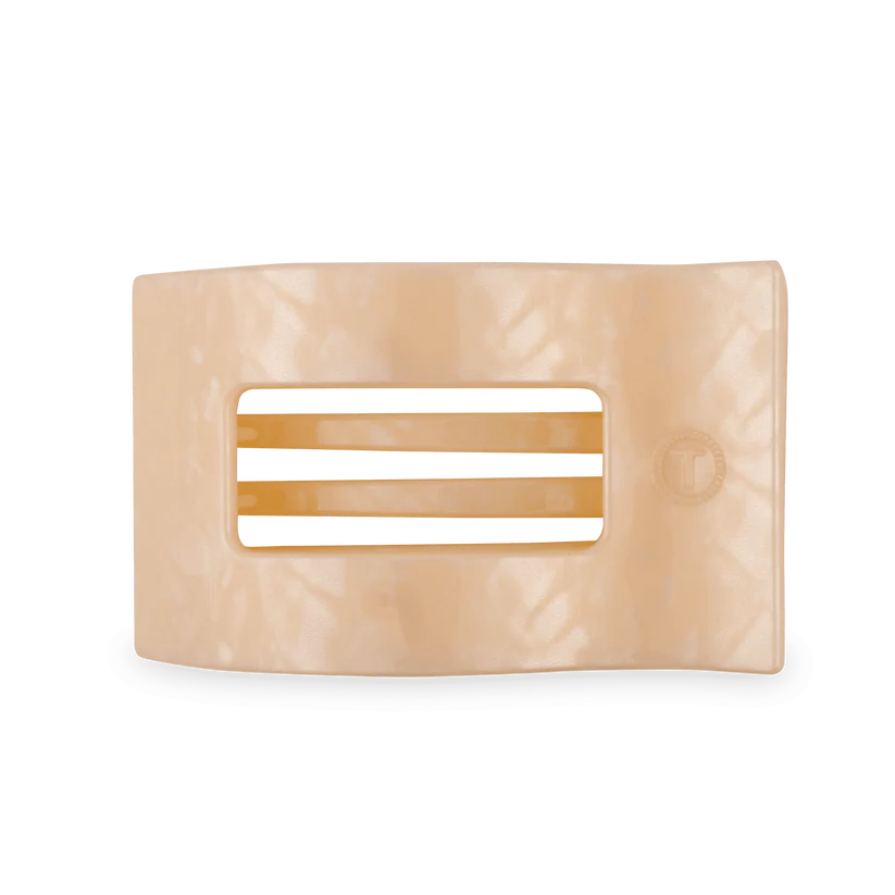 Soft Surf Large Flat Rectangle Hair Clip – Tan