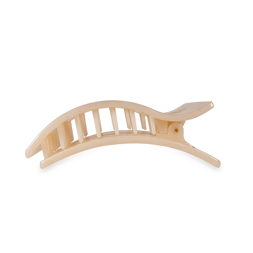 Soft Surf Large Flat Rectangle Hair Clip – Tan