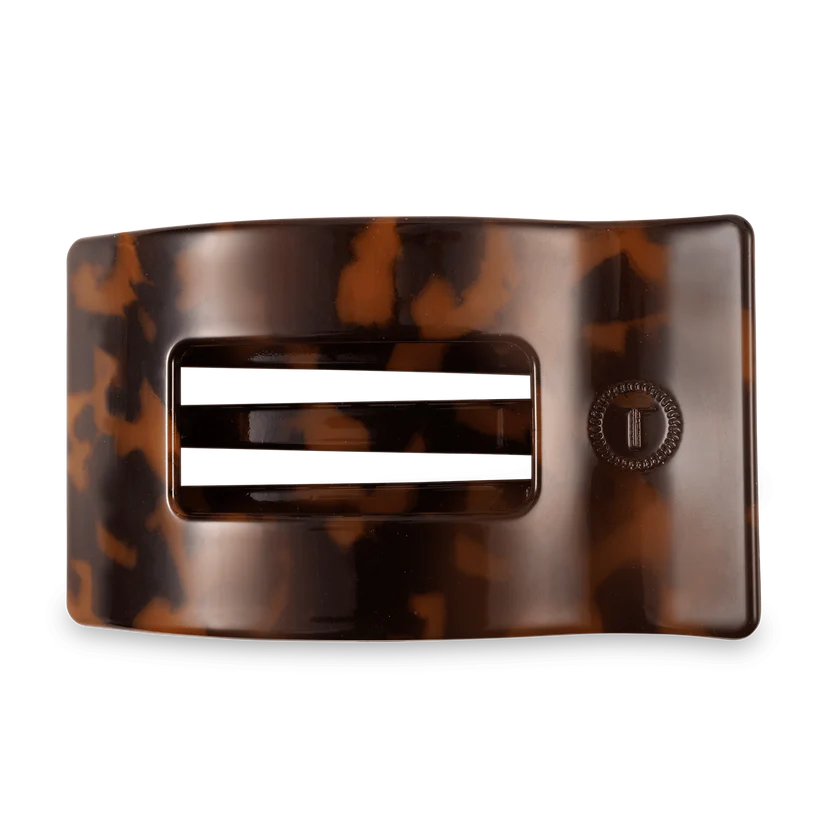 Tortoise Large Flat Rectangle Hair Clip